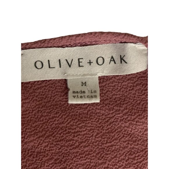 Olive & Oak Womens Mauve Short Sleeve Keyhole Blouse Size M - Picture 7 of 9